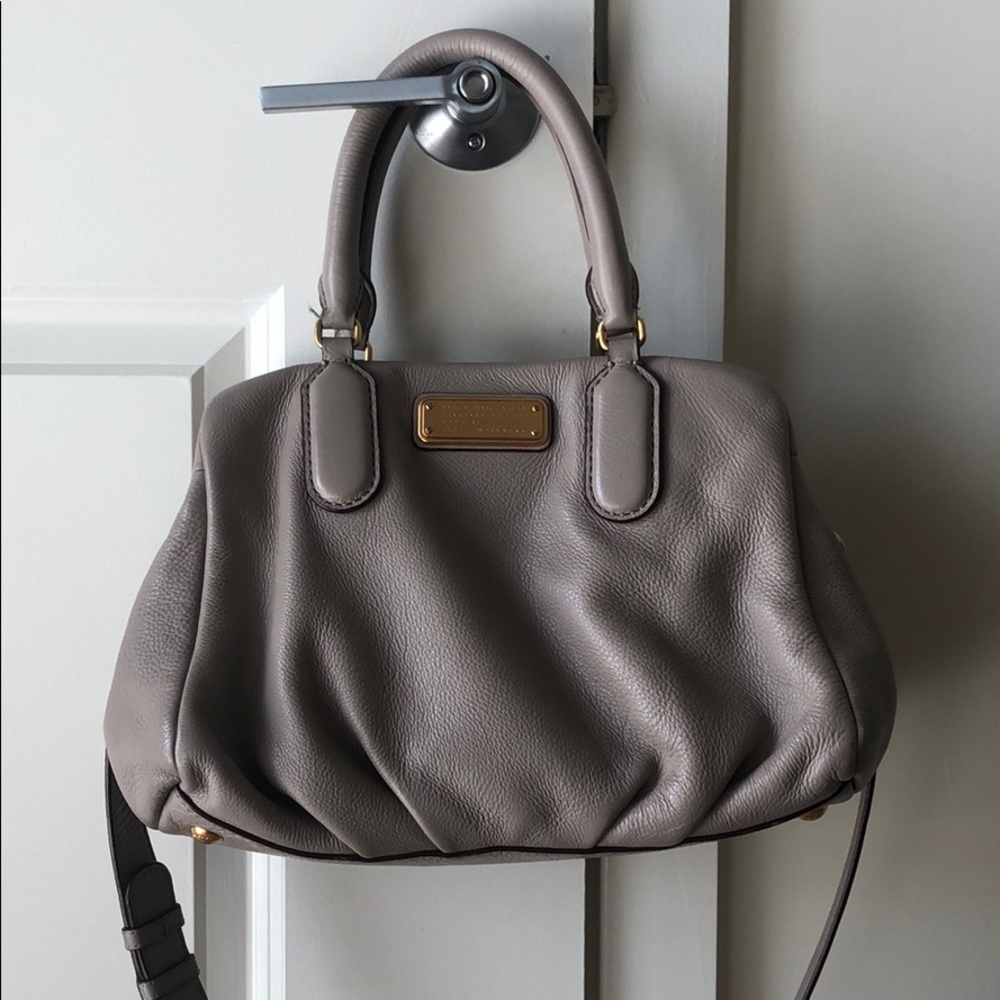Marc by Marc Jacobs Leather Crossbody Tote Taupe